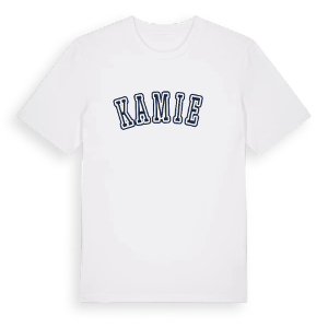 Kamień college t-shirt – ekologisk bomull t-shirt från Pinshirt