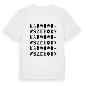 Karwowo-Wszebory ordlek t-shirt – ekologisk bomull t-shirt från Pinshirt