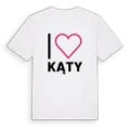 Jag älskar Kąty t-shirt stort tryck