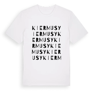 Kiermusy ordlek t-shirt – ekologisk bomull t-shirt från Pinshirt