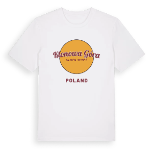 Klonowa Góra cirkel t-shirt – ekologisk bomull t-shirt från Pinshirt