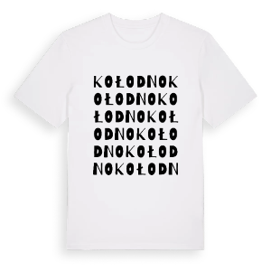 Kołodno ordlek t-shirt – ekologisk bomull t-shirt från Pinshirt