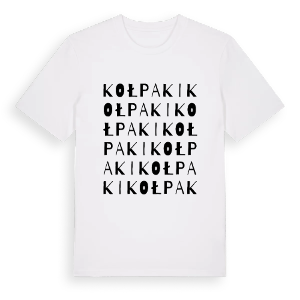 Kołpaki ordlek t-shirt – ekologisk bomull t-shirt från Pinshirt