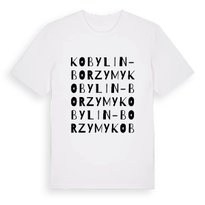 Kobylin-Borzymy ordlek t-shirt – ekologisk bomull t-shirt från Pinshirt