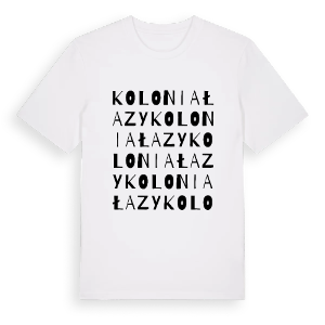 Kolonia Łazy ordlek t-shirt – ekologisk bomull t-shirt från Pinshirt
