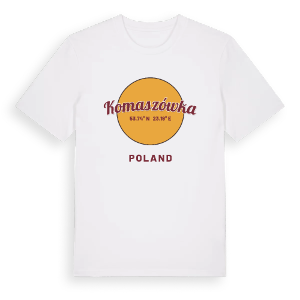 Komaszówka cirkel t-shirt – ekologisk bomull t-shirt från Pinshirt