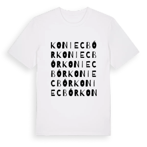 Koniecbór ordlek t-shirt – ekologisk bomull t-shirt från Pinshirt