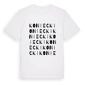 Koniecki ordlek t-shirt – ekologisk bomull t-shirt från Pinshirt
