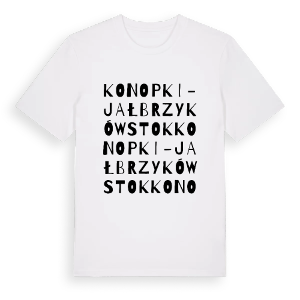 Konopki-Jałbrzyków Stok ordlek t-shirt – ekologisk bomull t-shirt från Pinshirt