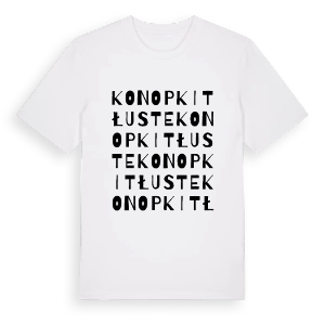 Konopki Tłuste ordlek t-shirt – ekologisk bomull t-shirt från Pinshirt