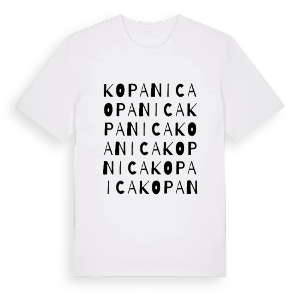 Kopanica ordlek t-shirt – ekologisk bomull t-shirt från Pinshirt