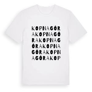 Kopna Góra ordlek t-shirt – ekologisk bomull t-shirt från Pinshirt