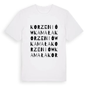 Korzeniówka Mała ordlek t-shirt – ekologisk bomull t-shirt från Pinshirt