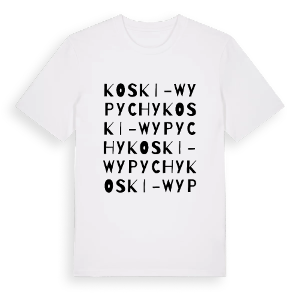 Koski-Wypychy ordlek t-shirt – ekologisk bomull t-shirt från Pinshirt