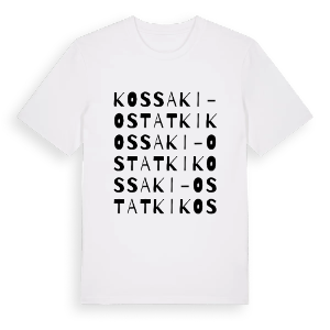 Kossaki-Ostatki ordlek t-shirt – ekologisk bomull t-shirt från Pinshirt