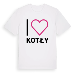 Jag älskar Kotły t-shirt stort tryck – ekologisk bomull t-shirt från Pinshirt