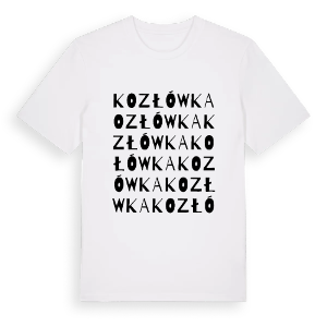 Kozłówka ordlek t-shirt – ekologisk bomull t-shirt från Pinshirt