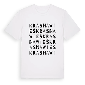 Krasna Wieś ordlek t-shirt – ekologisk bomull t-shirt från Pinshirt