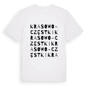 Krasowo-Częstki ordlek t-shirt – ekologisk bomull t-shirt från Pinshirt