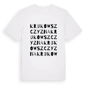 Krukowszczyzna ordlek t-shirt – ekologisk bomull t-shirt från Pinshirt
