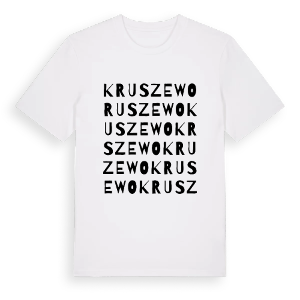 Kruszewo ordlek t-shirt – ekologisk bomull t-shirt från Pinshirt
