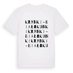 Krynki-Białokunki ordlek t-shirt – ekologisk bomull t-shirt från Pinshirt