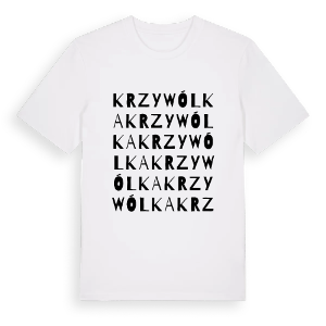 Krzywólka ordlek t-shirt – ekologisk bomull t-shirt från Pinshirt