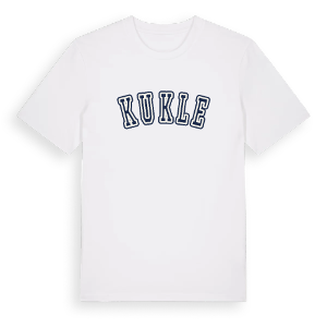 Kukle college t-shirt – ekologisk bomull t-shirt från Pinshirt