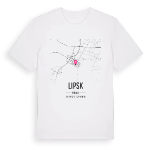 Lipsk karta t-shirt – ekologisk bomull t-shirt från Pinshirt