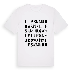 Lipsk Murowany ordlek t-shirt – ekologisk bomull t-shirt från Pinshirt