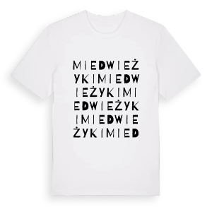 Miedwieżyki ordlek t-shirt – ekologisk bomull t-shirt från Pinshirt