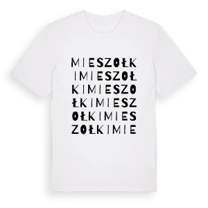 Mieszołki ordlek t-shirt – ekologisk bomull t-shirt från Pinshirt