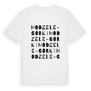 Modzele-Górki ordlek t-shirt – ekologisk bomull t-shirt från Pinshirt