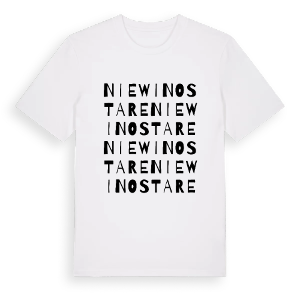 Niewino Stare ordlek t-shirt – ekologisk bomull t-shirt från Pinshirt