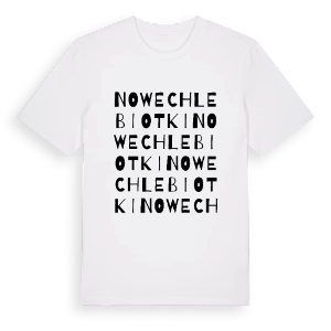Nowe Chlebiotki ordlek t-shirt – ekologisk bomull t-shirt från Pinshirt