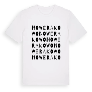Nowe Rakowo ordlek t-shirt – ekologisk bomull t-shirt från Pinshirt