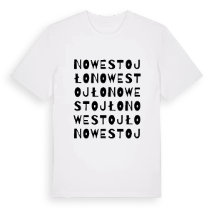 Nowe Stojło ordlek t-shirt – ekologisk bomull t-shirt från Pinshirt