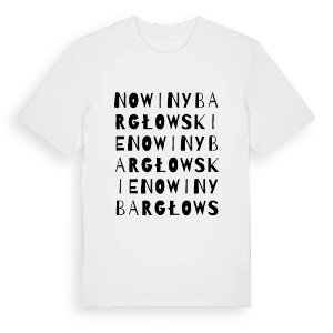 Nowiny Bargłowskie ordlek t-shirt – ekologisk bomull t-shirt från Pinshirt