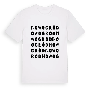 Nowogród ordlek t-shirt – ekologisk bomull t-shirt från Pinshirt