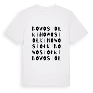 Nowosiółki ordlek t-shirt – ekologisk bomull t-shirt från Pinshirt