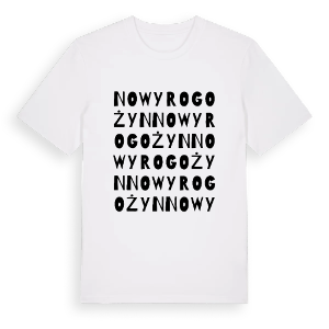 Nowy Rogożyn ordlek t-shirt – ekologisk bomull t-shirt från Pinshirt