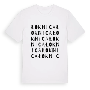 Łoknica ordlek t-shirt – ekologisk bomull t-shirt från Pinshirt