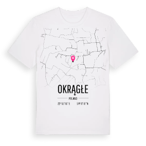 Okrągłe karta t-shirt – ekologisk bomull t-shirt från Pinshirt