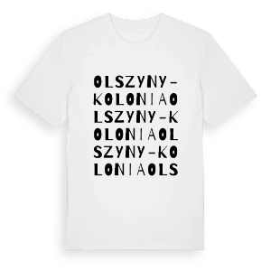 Olszyny-Kolonia ordlek t-shirt – ekologisk bomull t-shirt från Pinshirt