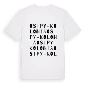 Osipy-Kolonia ordlek t-shirt – ekologisk bomull t-shirt från Pinshirt