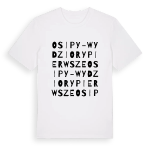Osipy-Wydziory Pierwsze ordlek t-shirt – ekologisk bomull t-shirt från Pinshirt