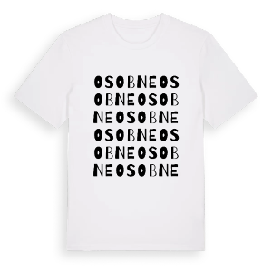 Osobne ordlek t-shirt – ekologisk bomull t-shirt från Pinshirt