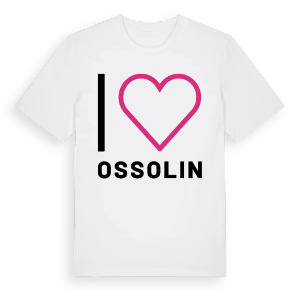 Jag älskar Ossolin t-shirt stort tryck – ekologisk bomull t-shirt från Pinshirt