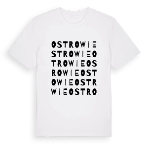 Ostrowie ordlek t-shirt – ekologisk bomull t-shirt från Pinshirt