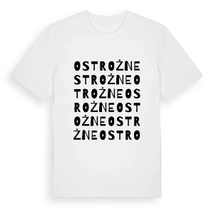 Ostrożne ordlek t-shirt – ekologisk bomull t-shirt från Pinshirt
